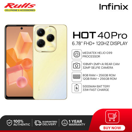 Infinix Hot 40 Pro | 8GB+256GB | 108MP Camera |