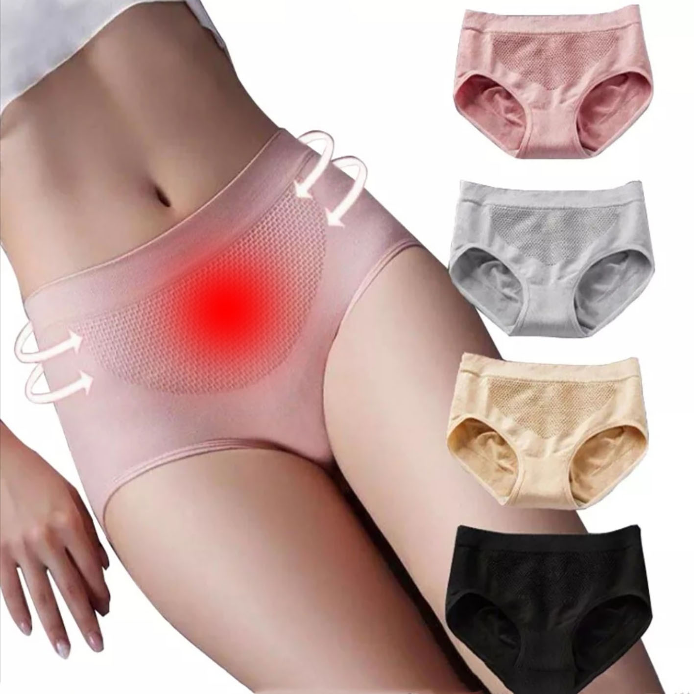Ladies Cotton Knickers Underwear Anti-bacterial Hip Lifting 3D