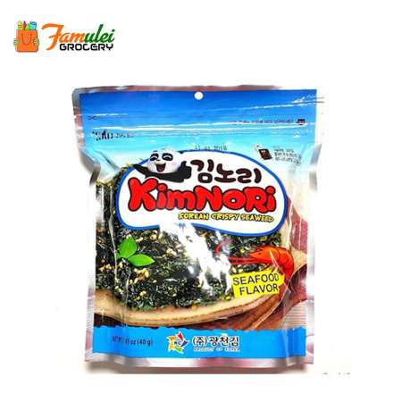 Korean Kimnori Crispy Seaweed 40G, Seafood flavor