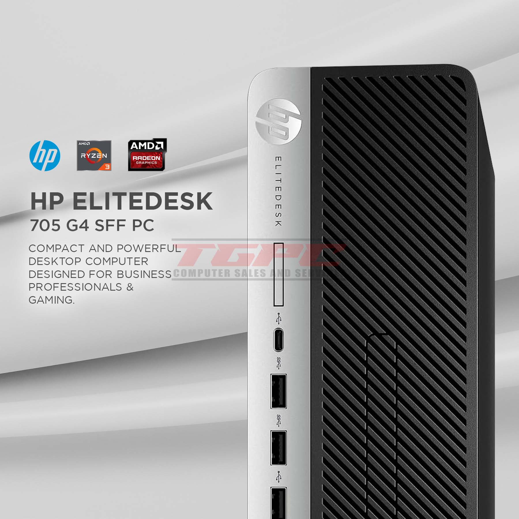 HP EliteDesk 705 G4 Ryzen 3 2200G 8gb RAM 120GB SSD Sata