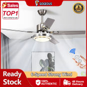 Modern Nordic Chandelier Ceiling Fan with Remote Control - Gogeous