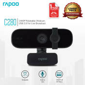 Rapoo 2K Webcam with Mic and Rotatable Camera