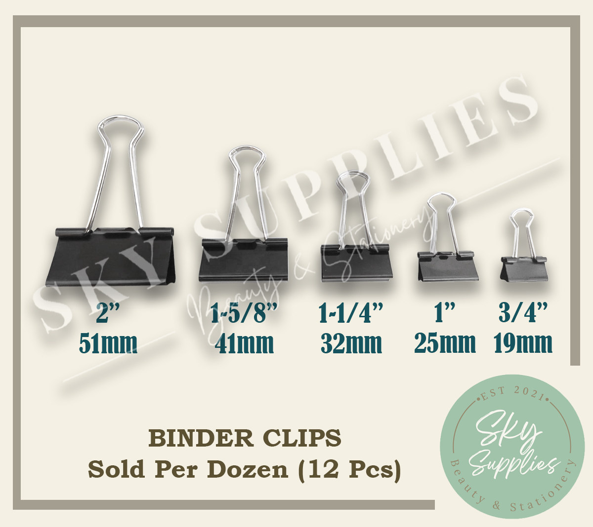 1 inch binder clearance clips