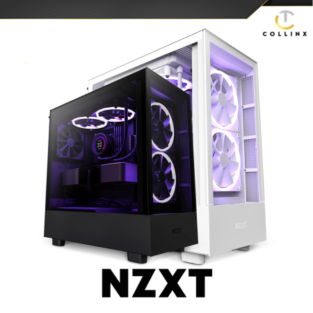 Nzxt H5 Elite Case PC Case | Compact Atx Mid-Tower PC Gaming Case | Built-in Rgb Lighting | Tempered Glass Front and Side Panels | Cable Management | 2 x 140mm Rgb Fans Included | 280mm Radiator Support | Collinx Computer