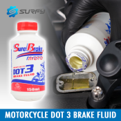 DOT 3 Motorcycle Brake Fluid - Heavy Duty, Sure Brake Certified