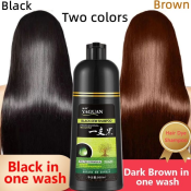 YAGUAN Black Herbal Hair Dye Shampoo - 5 Minute Coverage