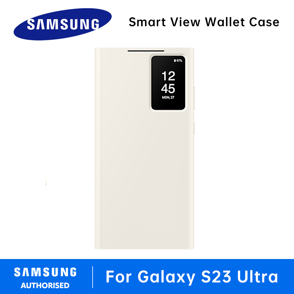 Original Samsung Galaxy S23 / S23+ / S23 Ultra Smart Clear View Cover Smart View Wallet Case LED Clear Cover S-View Wallet Case windows phone case - Image 2