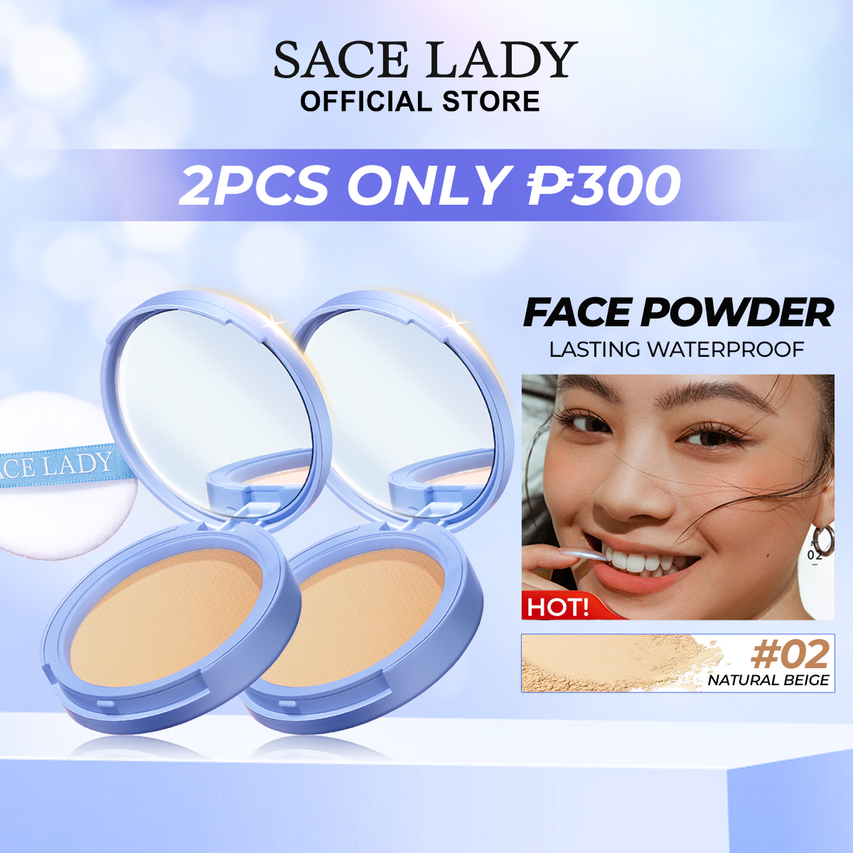 Discount on SACE LADY  shoes - SKU: SACE LADY Oil Control Face Powder Waterproof Long-lasting Setting Powder Light Face Compact Powder W