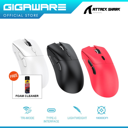 Attack Shark R1 PAW3311 Wireless Gaming Mouse Tri-Mode 2.4G USB-C Wired Bluetooth