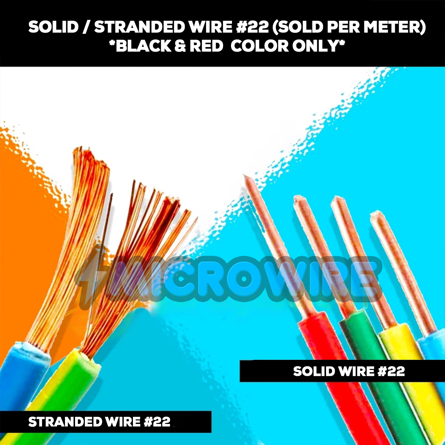 SOLID/STRANDED WIRE #22 (PER METER) SOLID WIRE STRANDED WIRE AWG 22
