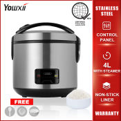 YOWXII Multi-functional Rice Cooker, Non-stick, Various Cooking Functions