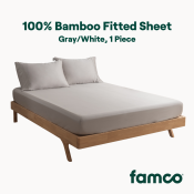 Famco 100% Bamboo Fitted Sheet, 300 Thread Count, Multiple Sizes