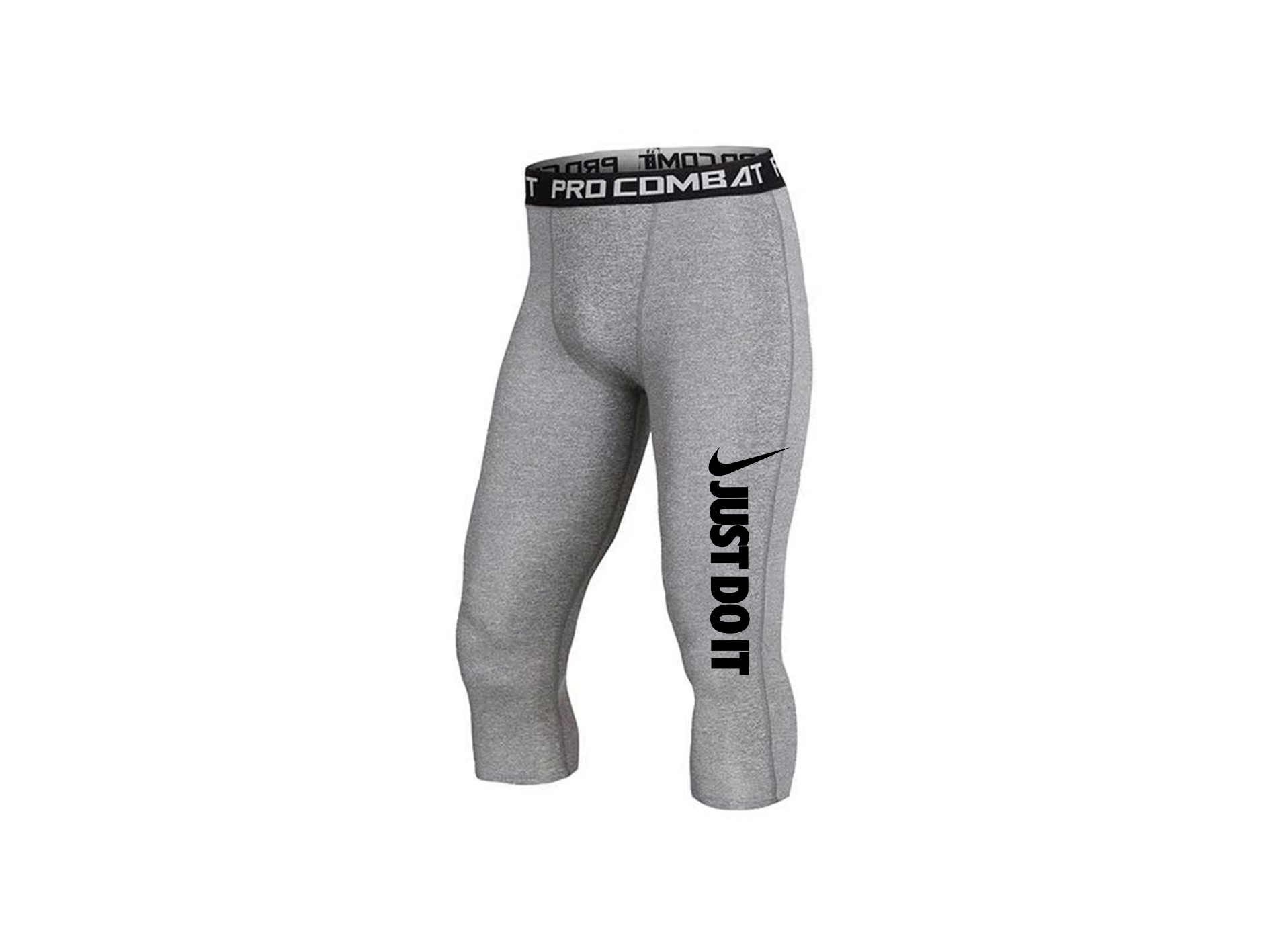 Compression Shorts 3/4 Length Tights Pants Running Pants For Men-White  HighQuality J/S/DO /IT