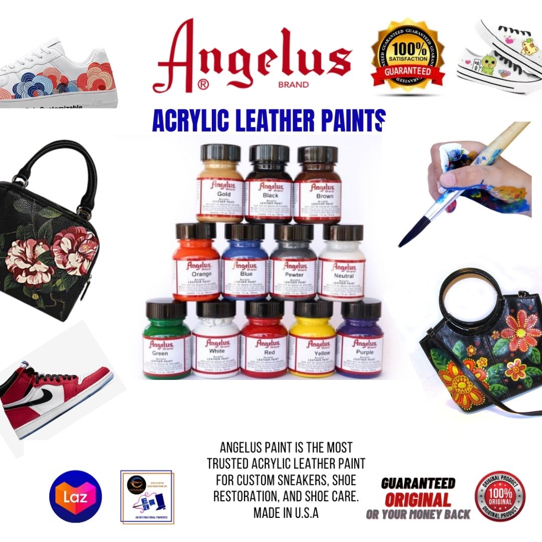 ANGELUS ACRYLIC PAINT CUSTOM PAINT Fire Red Leather Paint Swatch Made in  USA Trusted brand since 1907