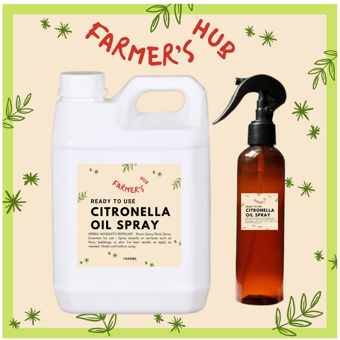 FARMERS HUB Citronella spray, mosquito repellant, citronella, Ready to Use SET/1liter/500mL/250mL CITRONELLA MOSQUITO REPELLENT w/Antibacterial Solution for HUMIDIFIER, Citronella Oil for HUMIDIFIER, Air Revitalizer, Linen Spray