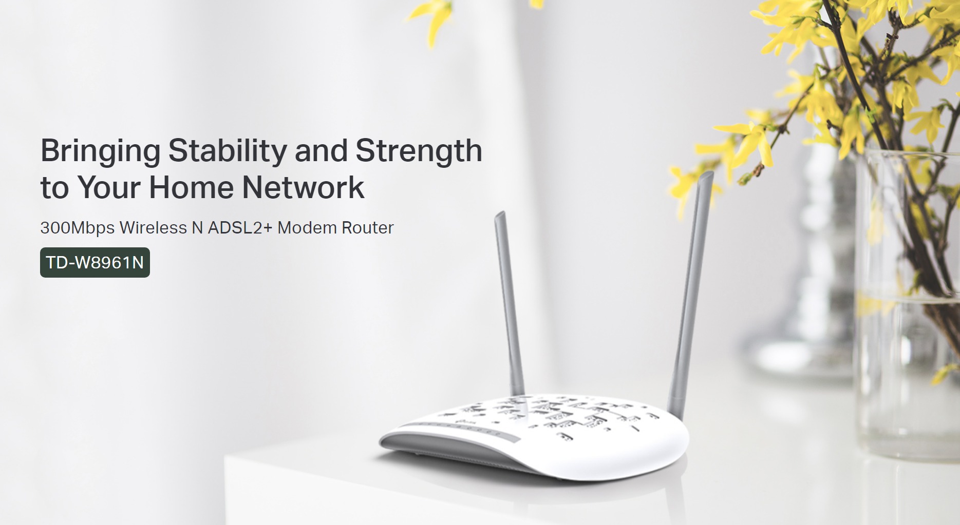 TP-Link TD-W8961N Modem Router ADSL2+, Wireless N300 Mbps, 4 Porte