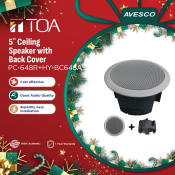 TOA PC-648R 5" Ceiling Speaker with Back Cover  Set