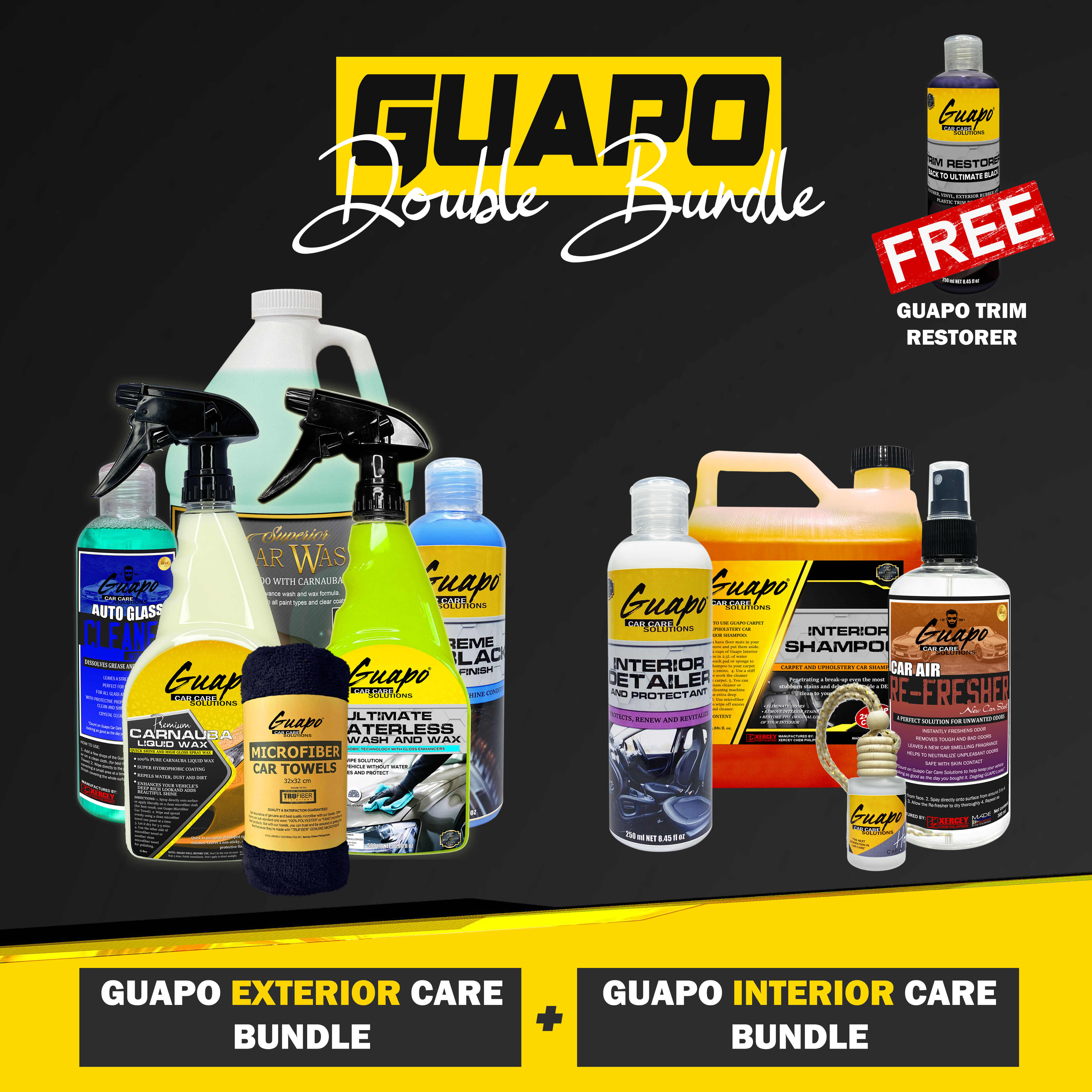 Guapo Car Care Plastic Trim Restorer / Back to Ultimate Black / Trim  Restorer / Back to black 250ml