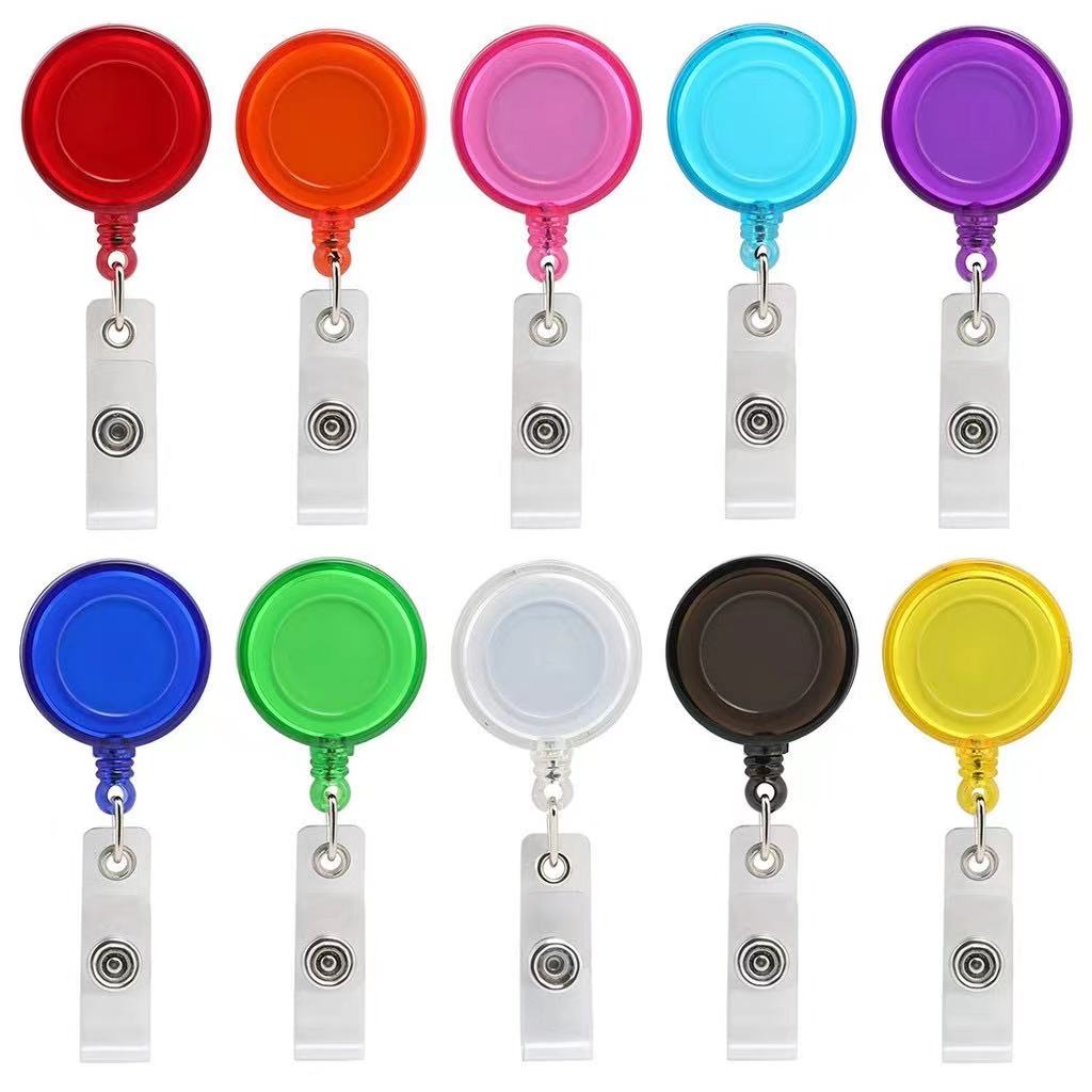 3 Pcs Beautiful Floral Epoxy Printed Retractable Badge Reel Clip Cute  Light-weight Id Name Card Holders For Nurse Doctor Office