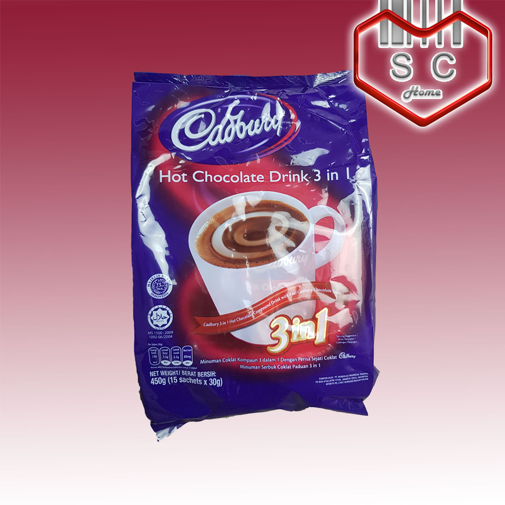 Cadbury Hot Chocolate 3 In 1 Drink - 30g X 10