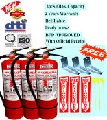 Power Asia Brand 3pcs. 10lbs. ABC Dry Chemical Fire Extinguisher