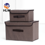 HLW 2-in-1 Foldable Storage Box Organizer with Cover