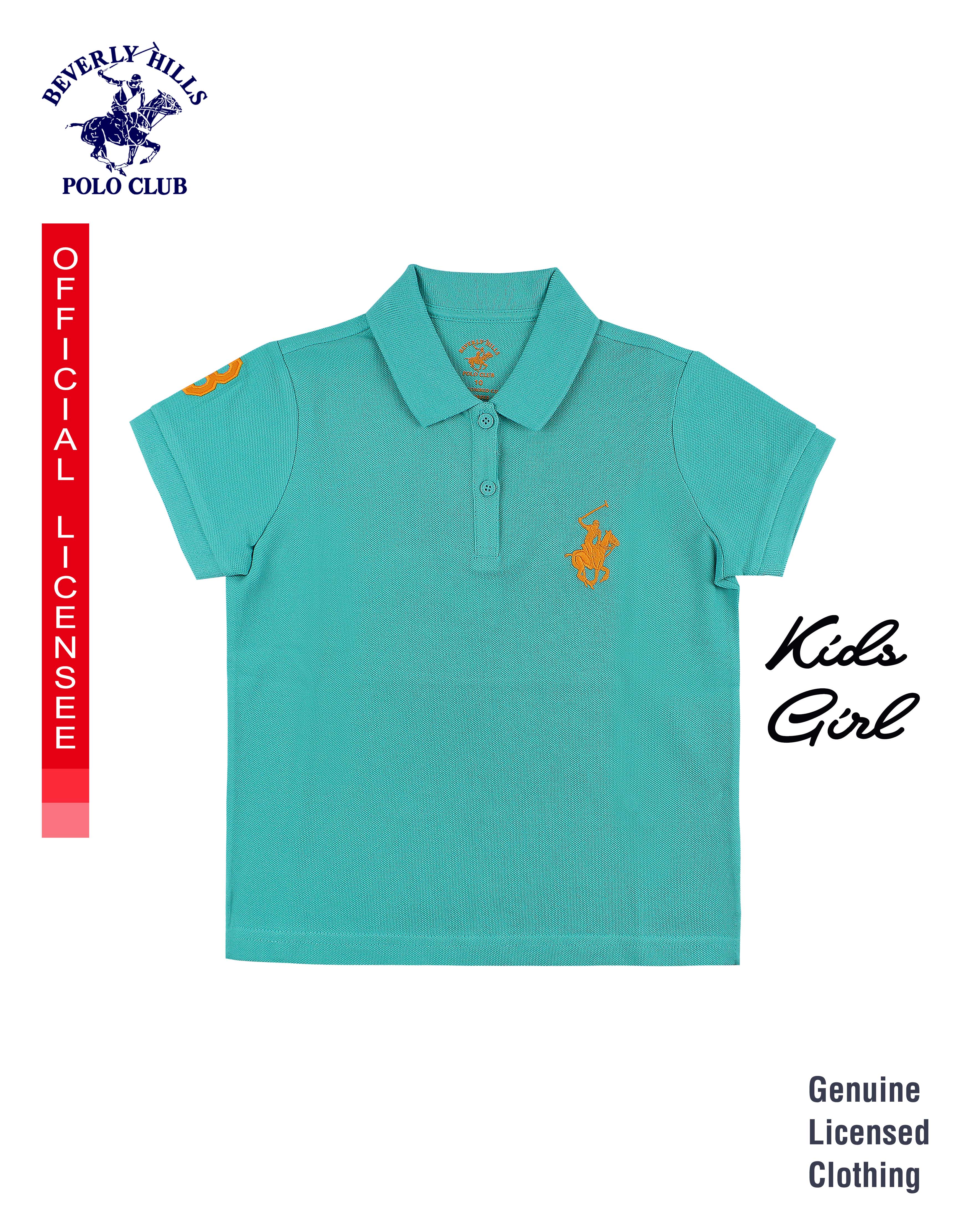 Beverly Hills Polo Club Kids Girl s Polo Shirt in Powder Blue