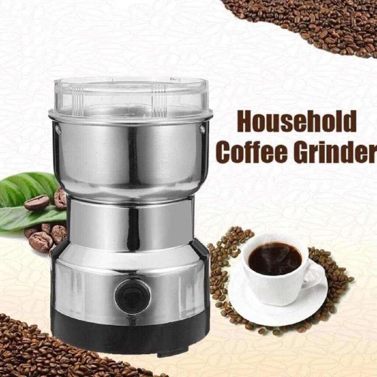 XJSShop Electric Coffee Bean Grinder with Stainless Steel Blades