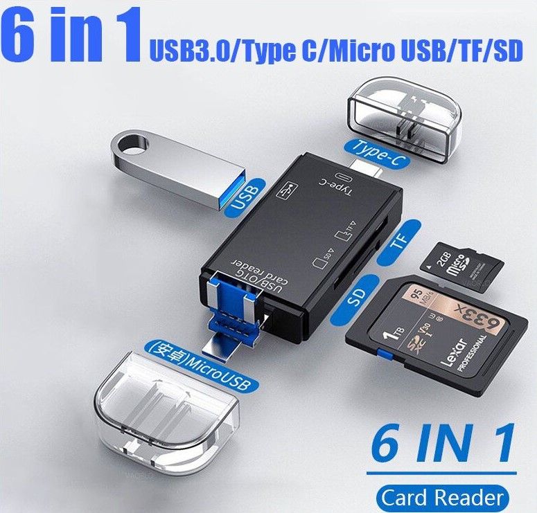 OriginalCard Reader - 6-in-1 USB Memory Card Adapter