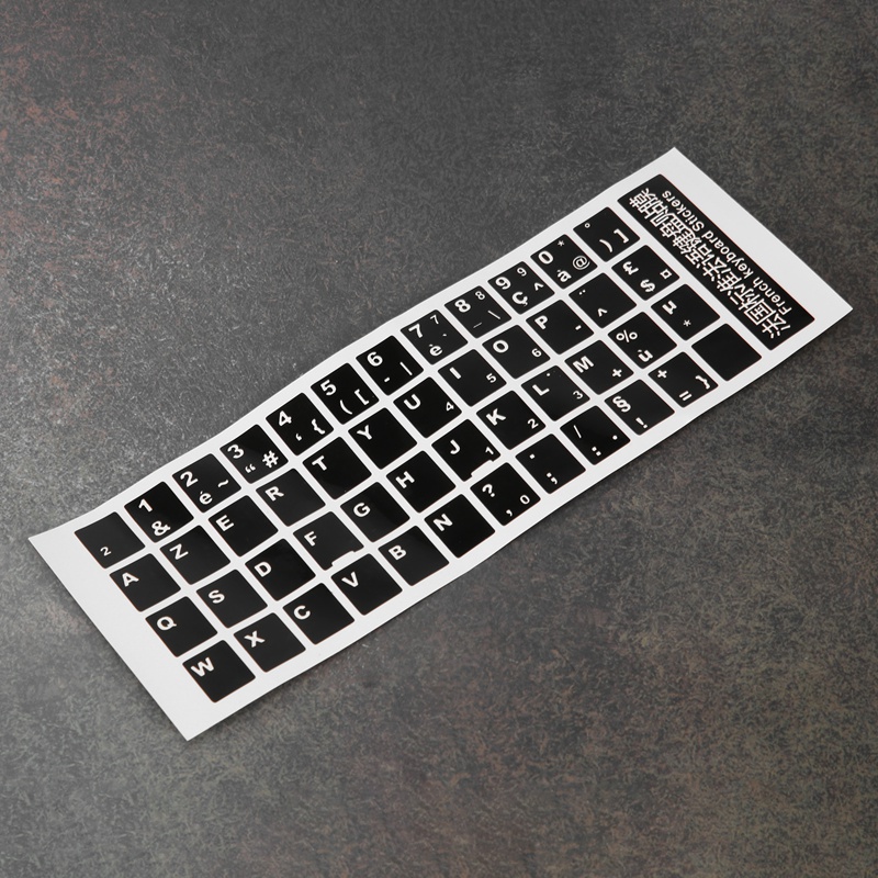 French AZERTY Large Lettering Upper case keyboard stickers