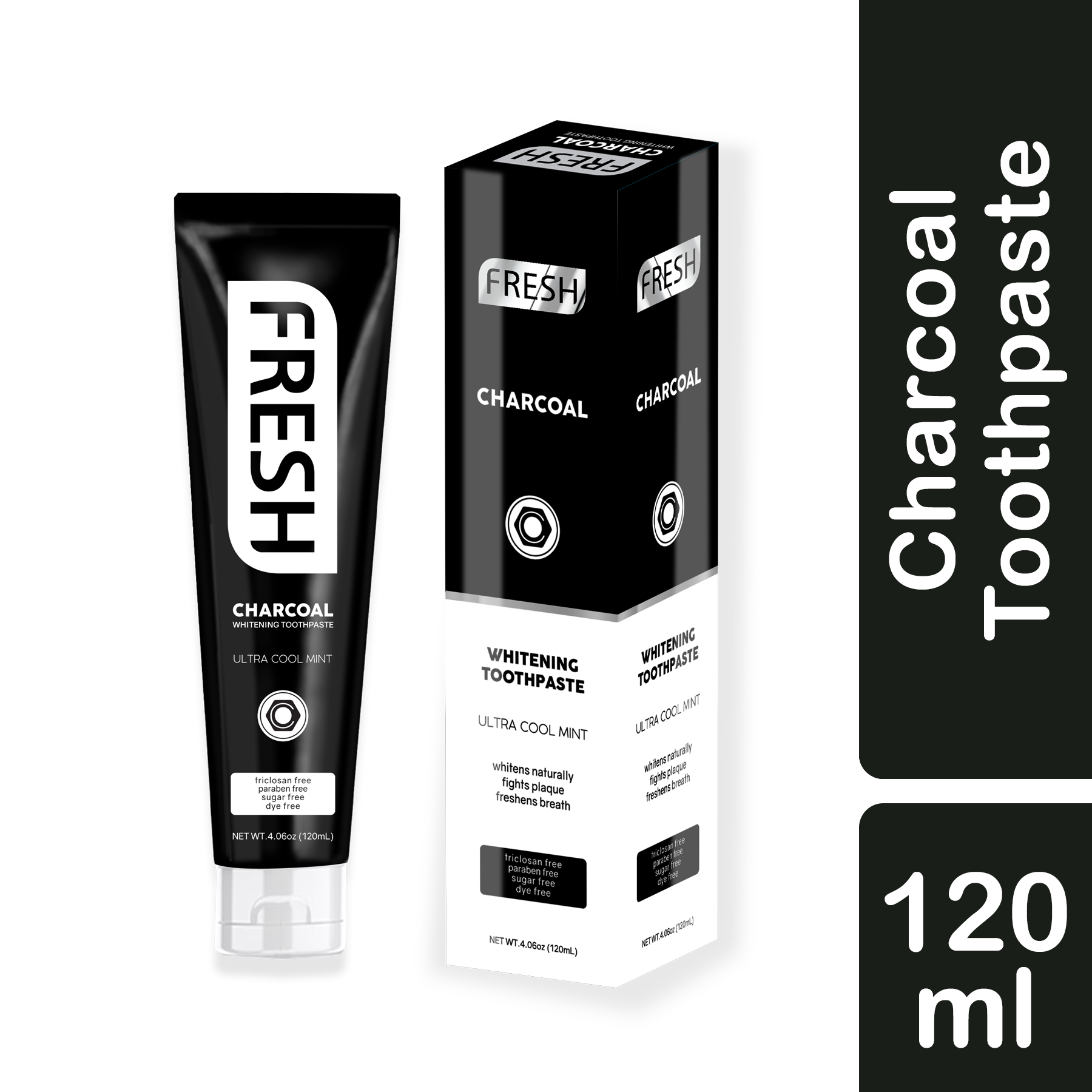 Fresh Charcoal Whitening Toothpaste 120ml