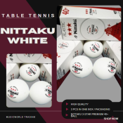 Nittaku 40+ Table Tennis Ball White 3 pcs