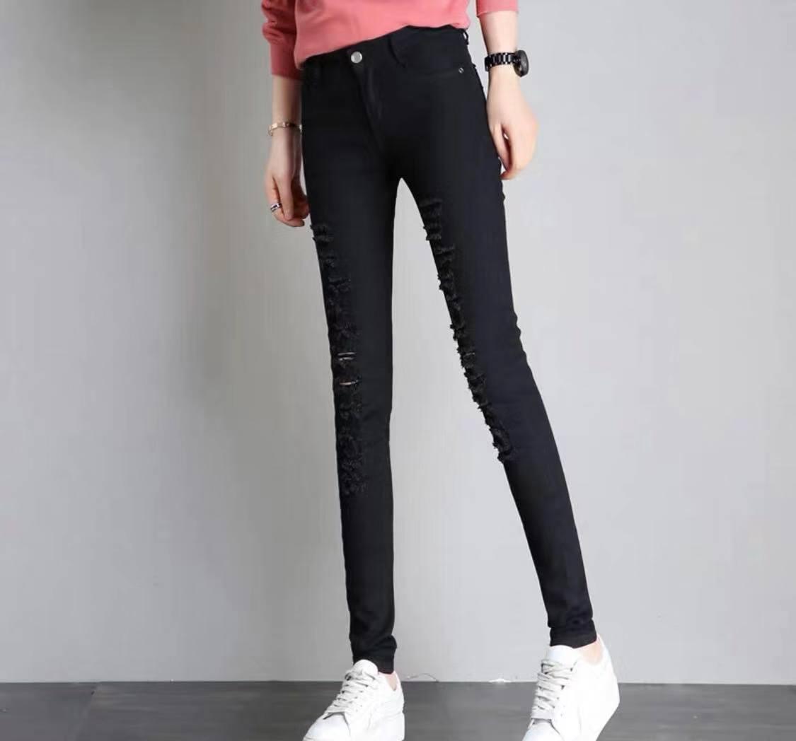 white jeans with flames