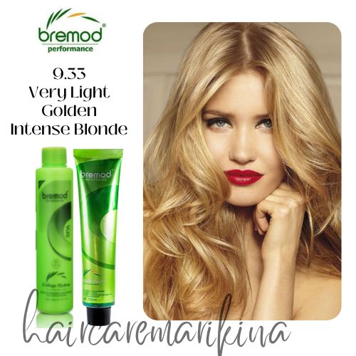 8.33 BRIGHT GOLD with 12% Oxidizer (BREMOD) Permanent Hair Color 