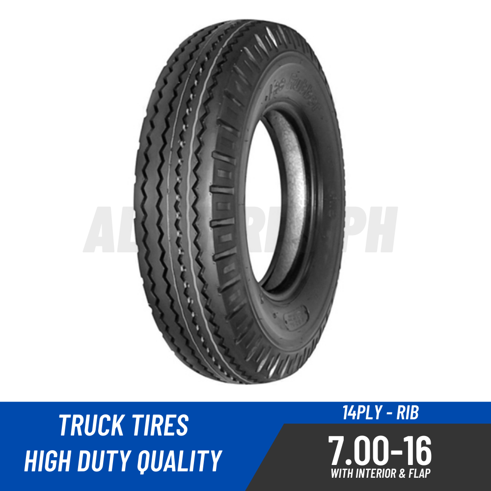 (14ply) Lug Truck Tires with Interior Tube and Flap