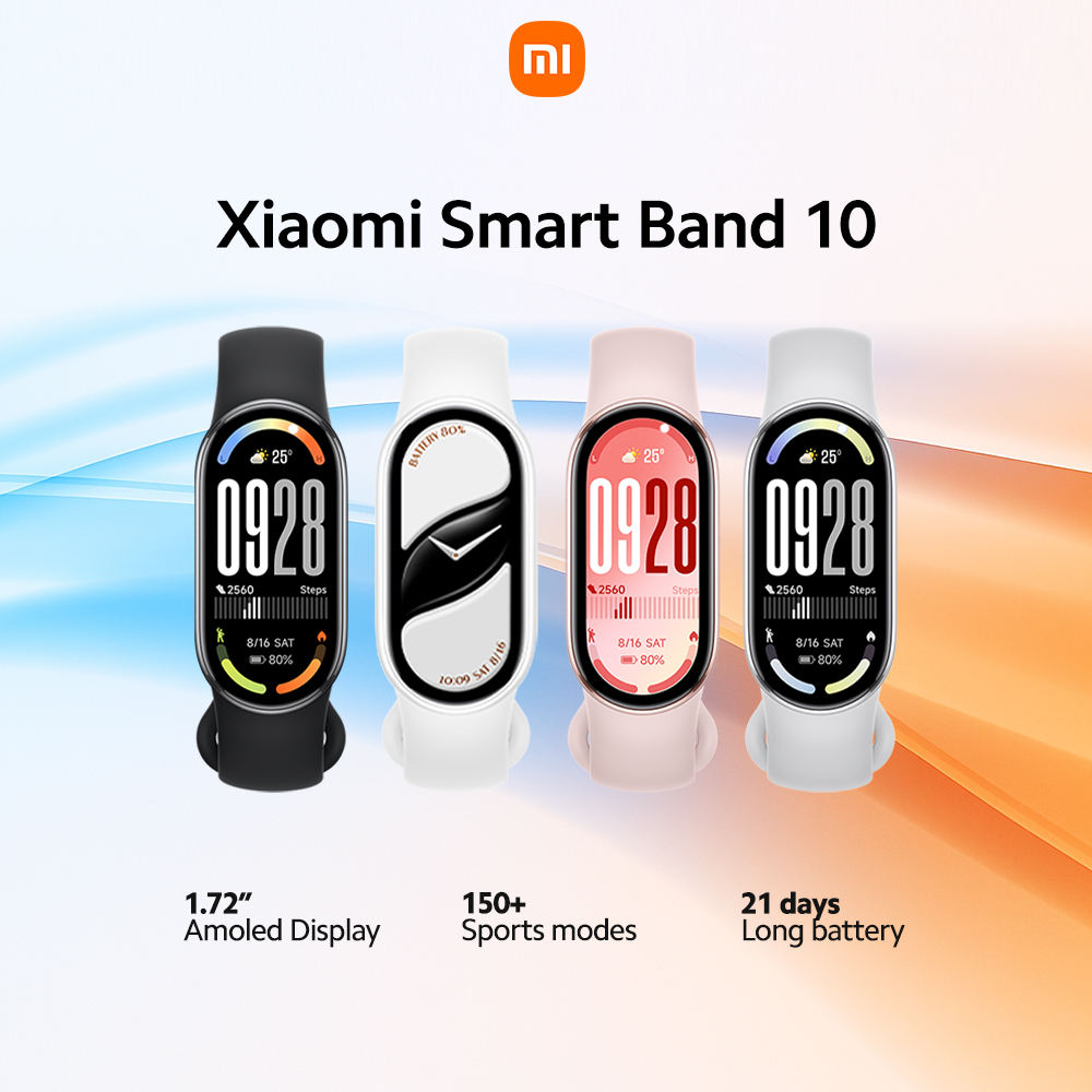 Xiaomi Smart Band 10 1.72-inch AMOLED Touch Display 5ATM Water Resistance