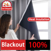 Magic Tape Blackout Curtain for Living Room and Bedroom