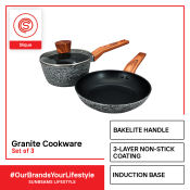 SLIQUE Granite Cookware Set - Healthy Cooking Essentials