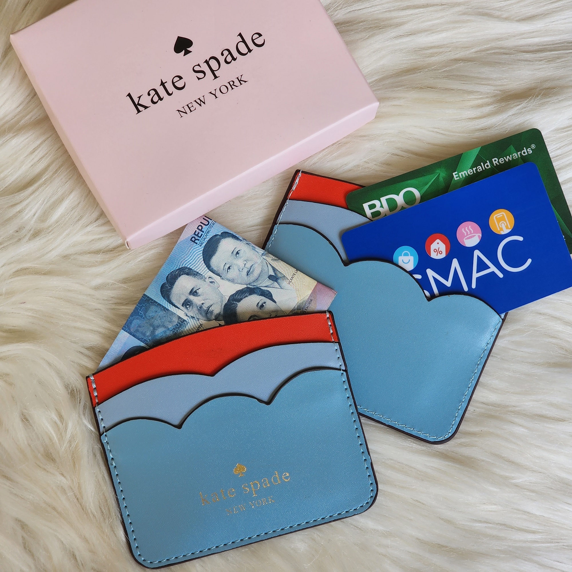 Kate+Spade+Gemma+Small+Slim+Card+Holder+Cloud+Mist+WLR00554 for sale online