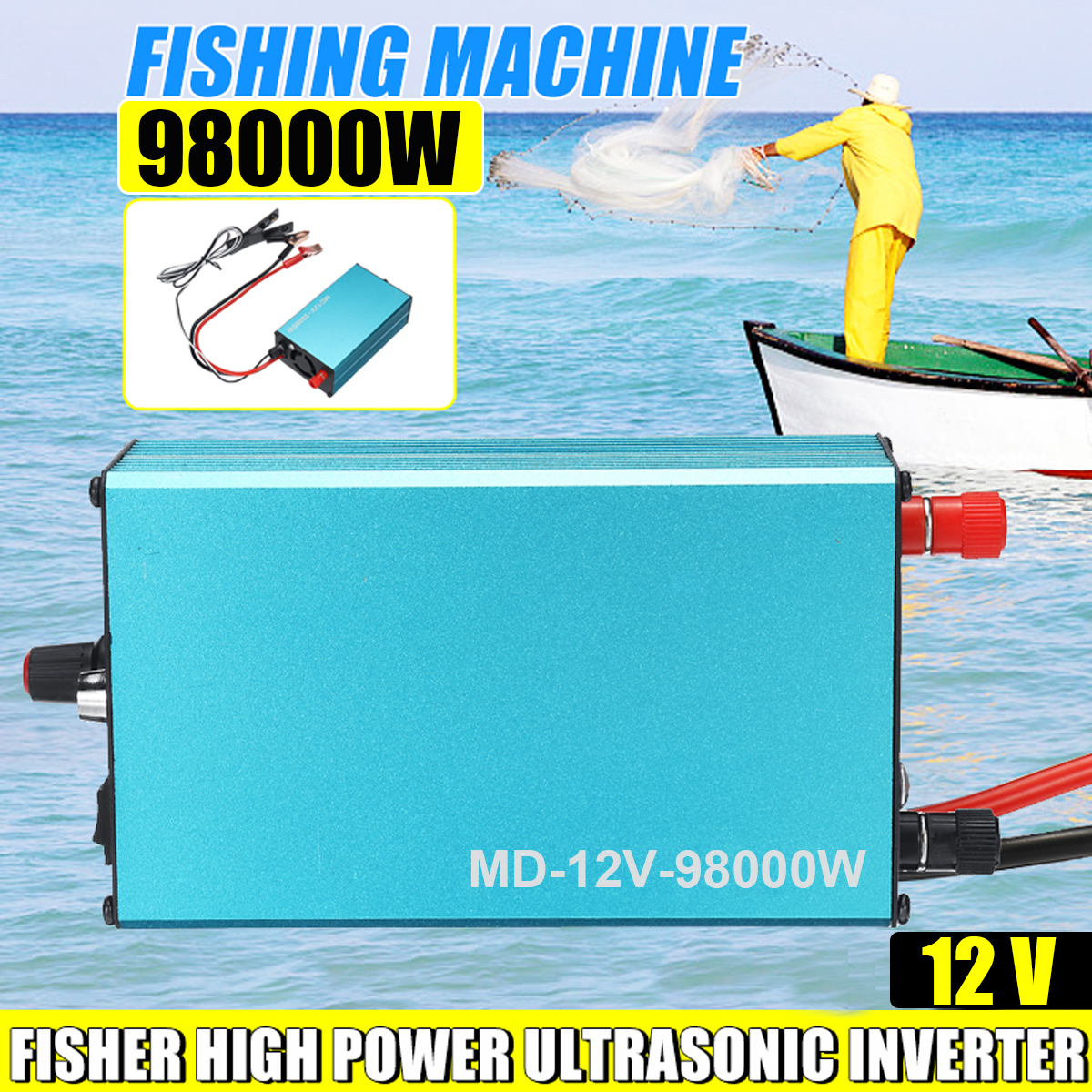 98000W DC12V Ultrasonic Inverter Electric Fisher High Power