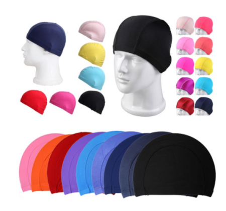 Elastic Swimming Cap Plain Waterproof Swimming Nylon Cap