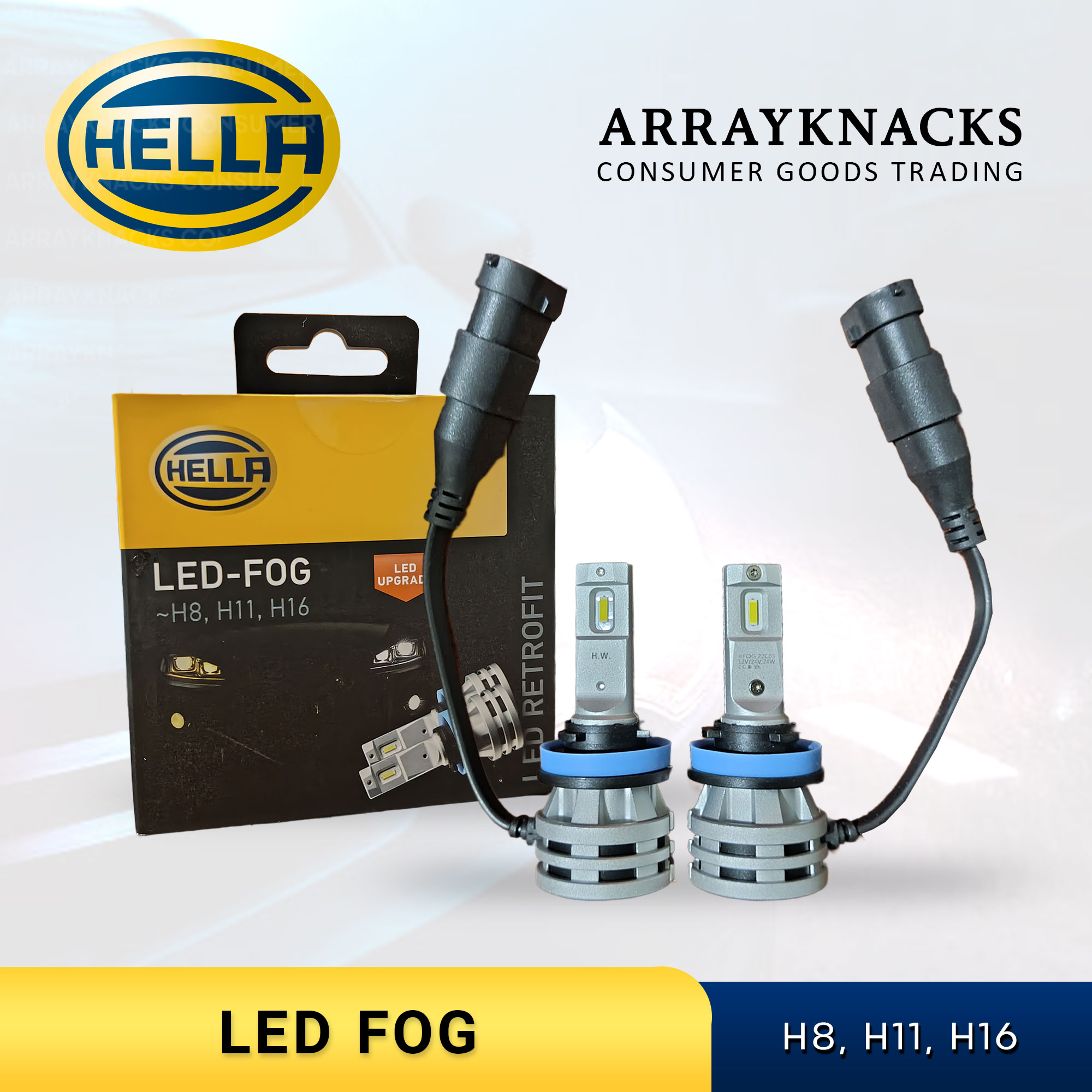HELLA Retrofit H8, H11, H16 LED Fog Light 6500K Bulbs Range