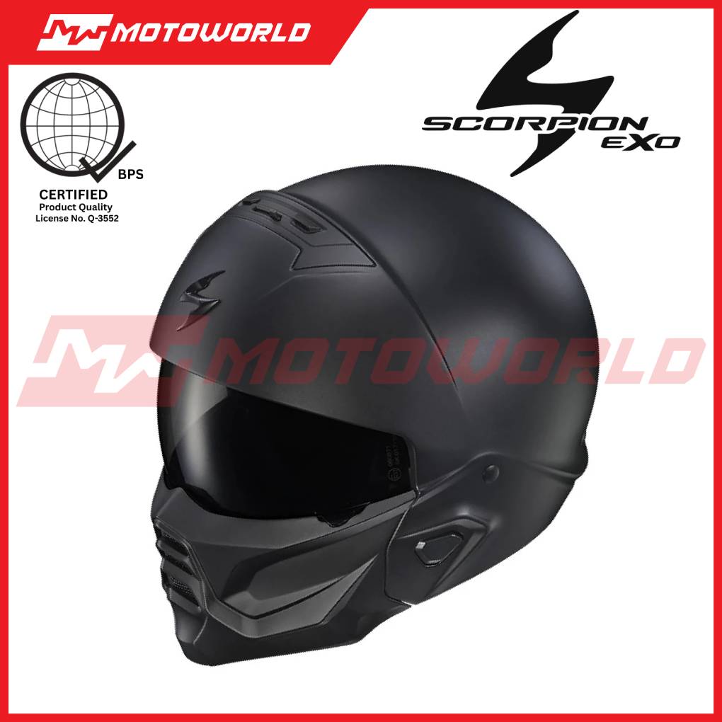 RYO RO-5V MOTORCYCLE OPEN FACE HELMET Matte Black Motorcycle