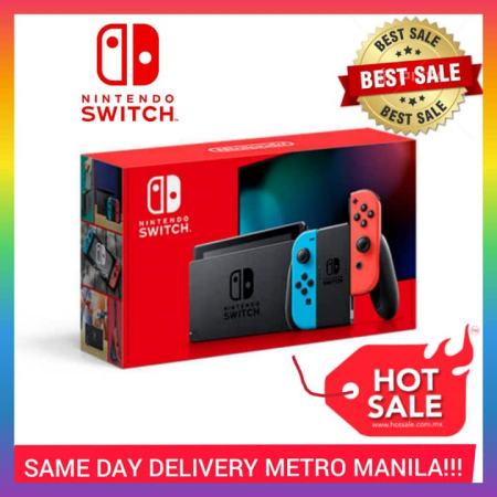 Nintendo Switch V2 Neon Red and Neon with Digital Games