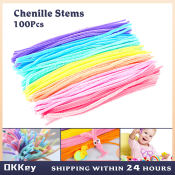 100PCS Chenille Stems for DIY Crafts - Fuzzy Wire Set