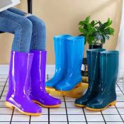 CHB High Cut Rain Boots for Women, PVC Water Shoes