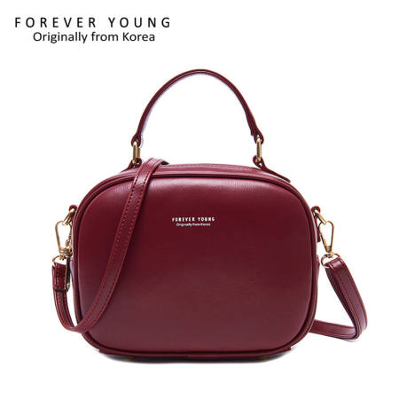 Forever Young Glossy Faux Leather Doctor Bag - Women's Crossbody