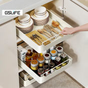 GSlife Under Sink Organizer with Sliding Dish Rack