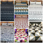 Inca Design Black Printed Bed Sheet - Bohemian Style