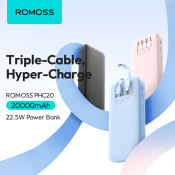 Romoss PHC20 20000mAh Fast Charger with Built-in Cables